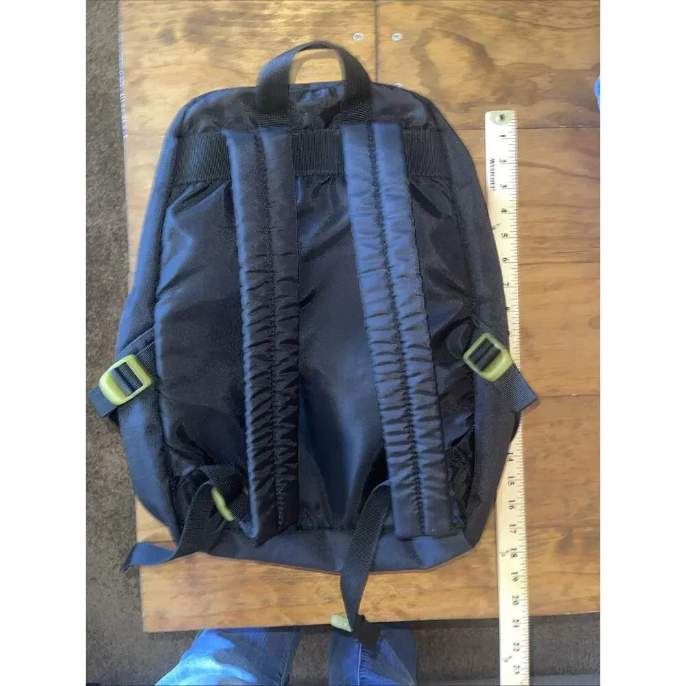 Y2K Vintage Nike Backpack Black Yellow Small 2005 Glow n Dark